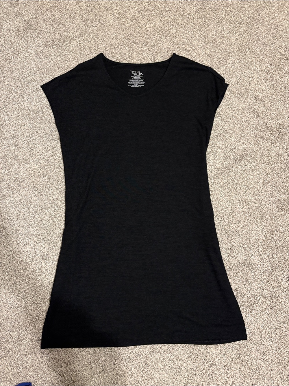 Time and Tru Black Short Sleeve Tee